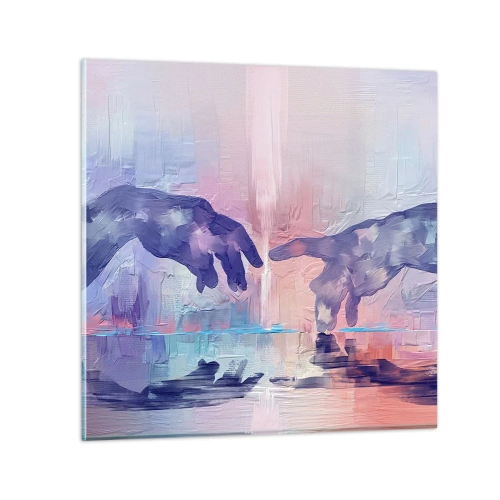 Schilderen op glas - Goddelijke levensvonk - 70x70 cm