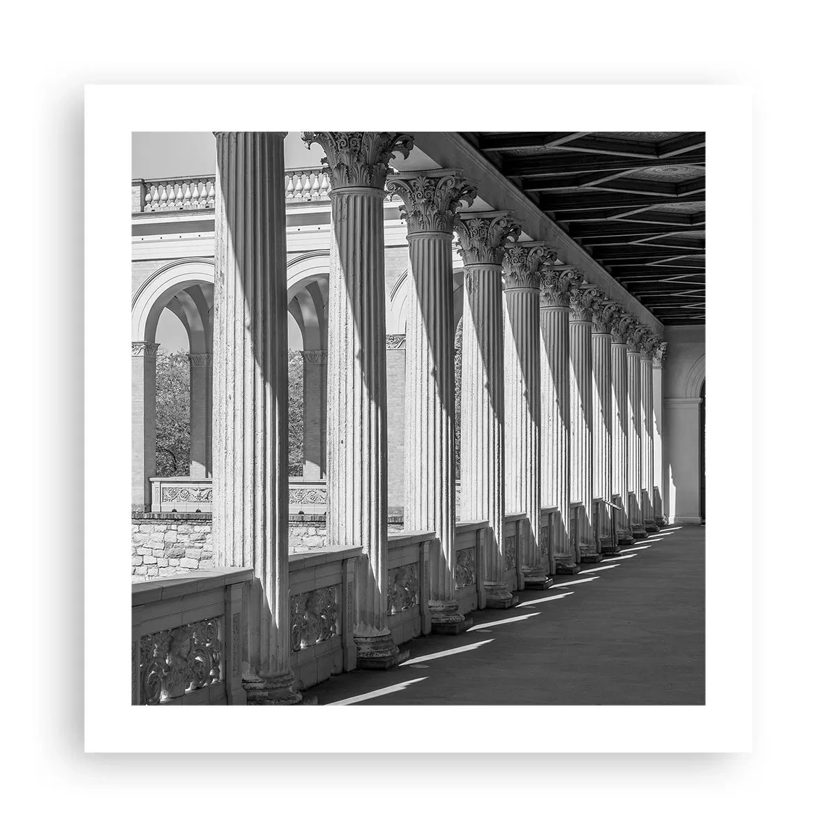 Poster - Zonnige arcade - 50x50 cm