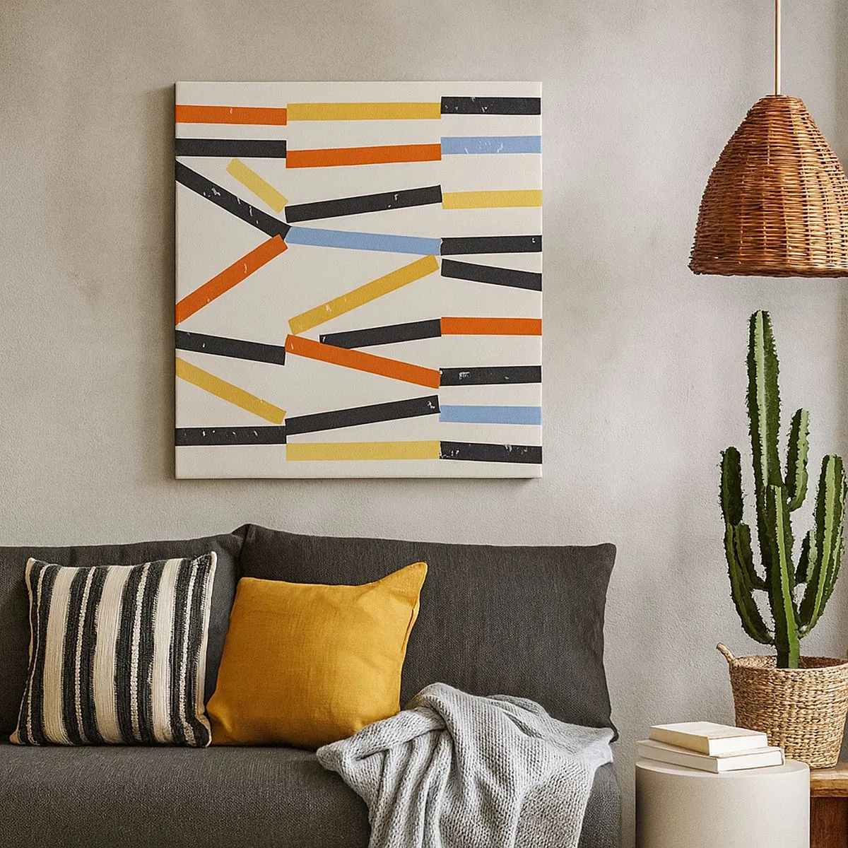 Schilderen op canvas - Compositie op goed niveau - 30x30 cm