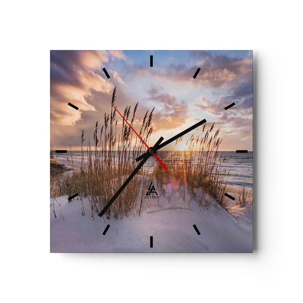 Wandklok - Klok - Afscheid van de zon en de wind - 30x30 cm