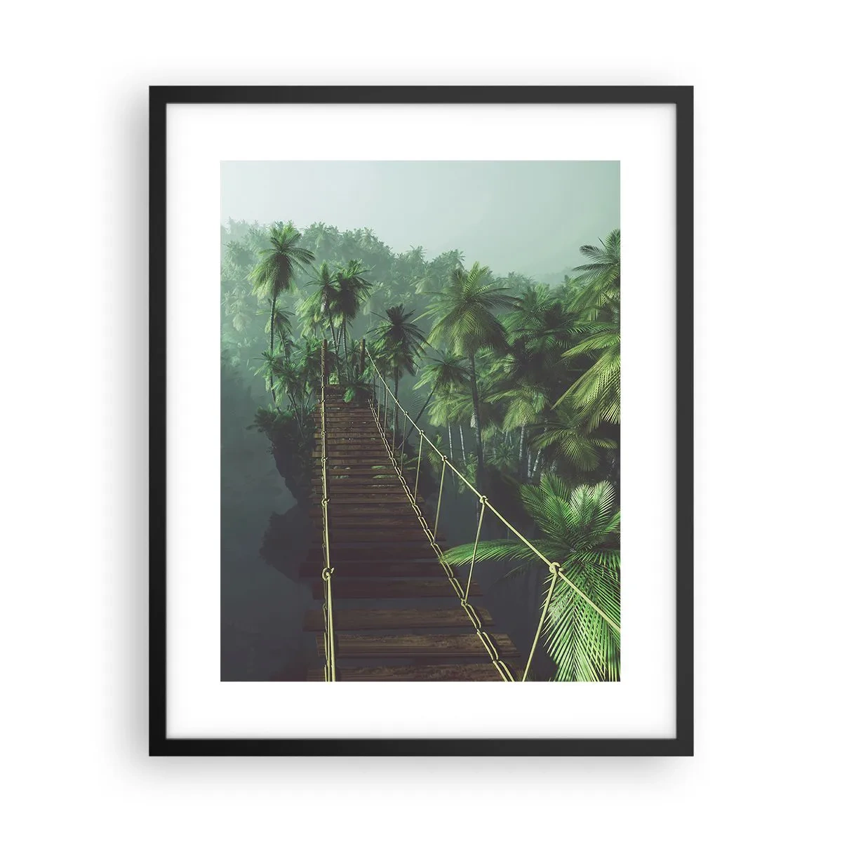 Poster in een zwarte lijst - Over de branding van groen - 40x50 cm