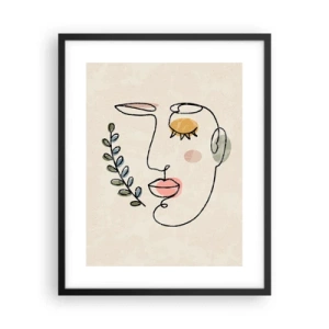 Poster in een zwarte lijst - Vrede gevonden - 40x50 cm