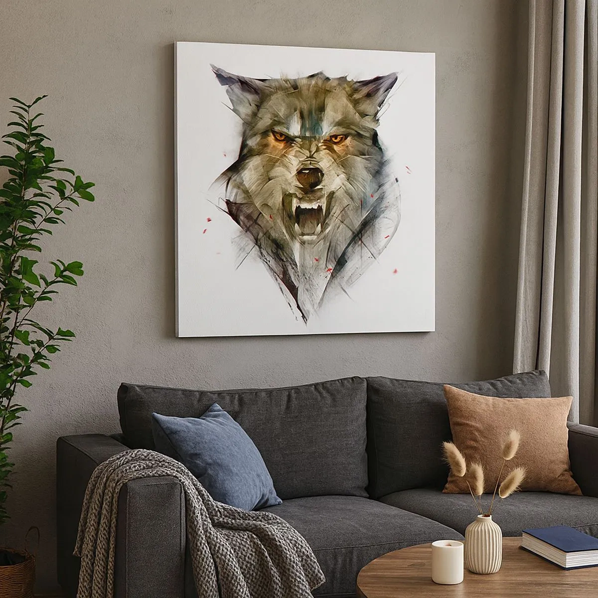 Schilderen op canvas - Blijf staan! - 30x30 cm