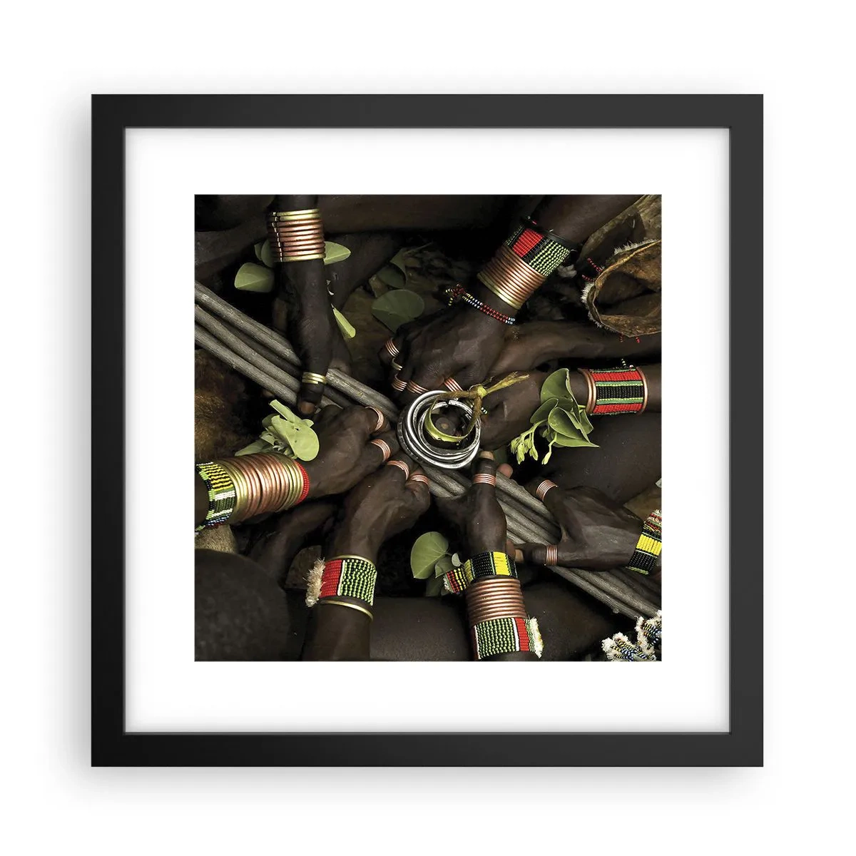 Poster in een zwarte lijst - Wij zijn samen - 30x30 cm