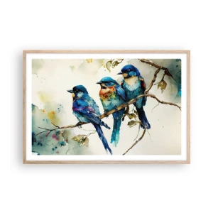 Een poster in een licht eiken lijst - Is hij boos geworden? - 91x61 cm