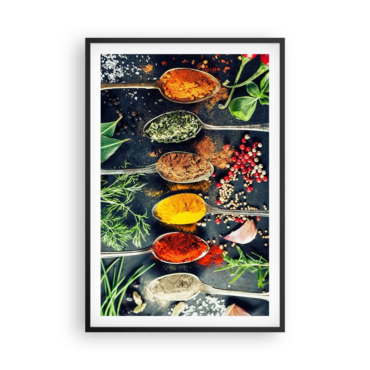 Poster in een zwarte lijst - Culinaire magie - 61x91 cm