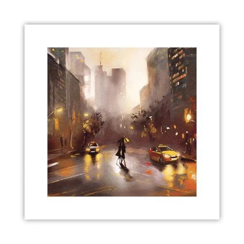 Poster - In de lichten van New York - 30x30 cm
