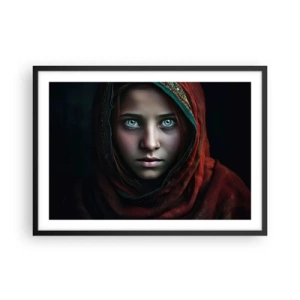 Poster in een zwarte lijst - Oosterse prinses - 70x50 cm