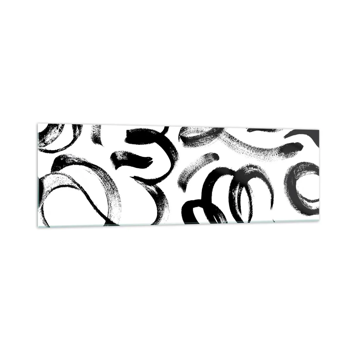 Schilderen op glas - Zwart op wit - 160x50 cm