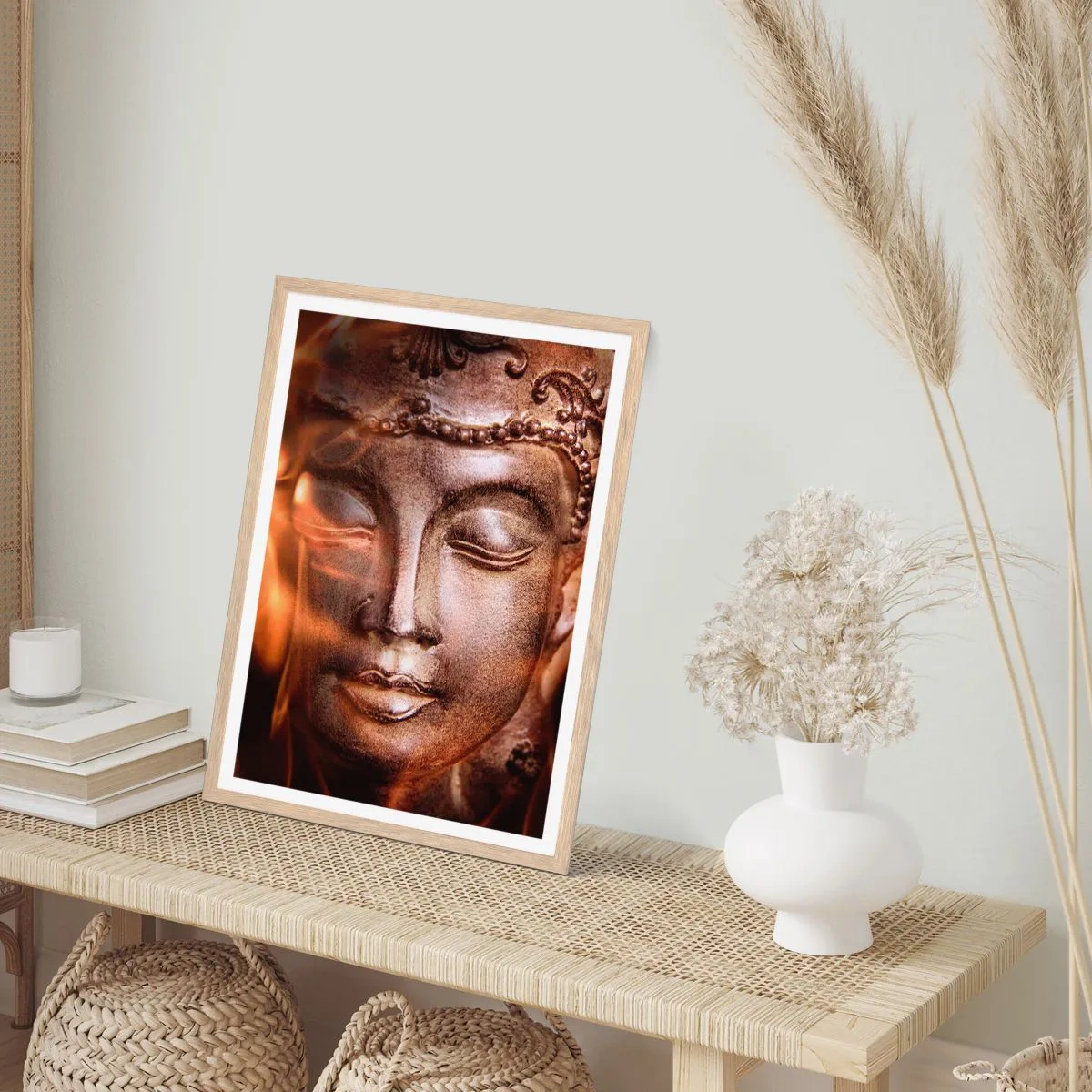 Een poster in een licht eiken lijst - Het bestaat alleen hier en nu - 61x91 cm