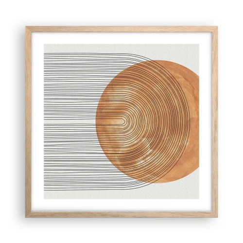 Een poster in een licht eiken lijst - Zonnige compositie - 50x50 cm