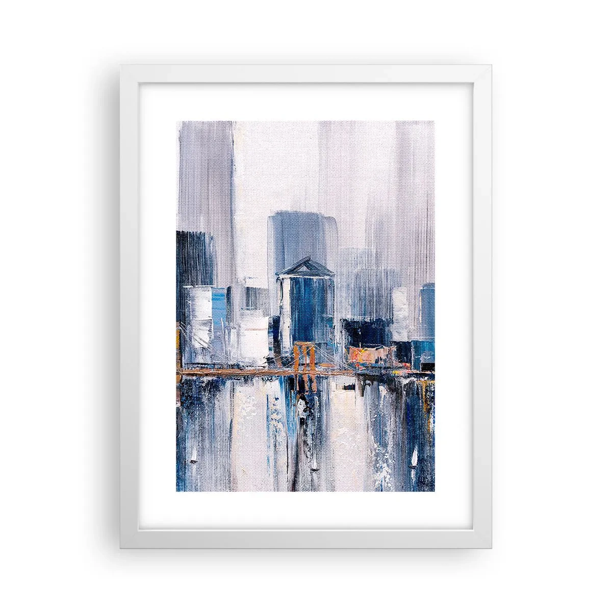 Poster in een witte lijst - New Yorkse impressie - 30x40 cm