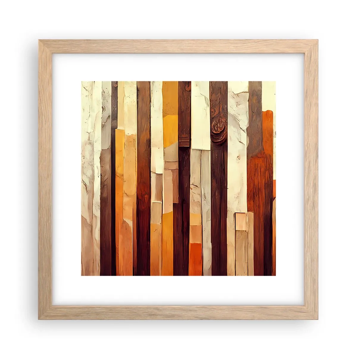 Een poster in een licht eiken lijst - Anthem van de bosbomen - 30x30 cm