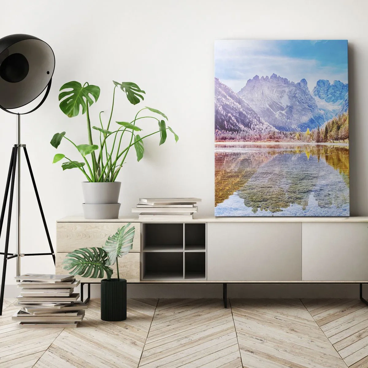 Schilderen op canvas - En het is al herfst in de bergen - 45x80 cm