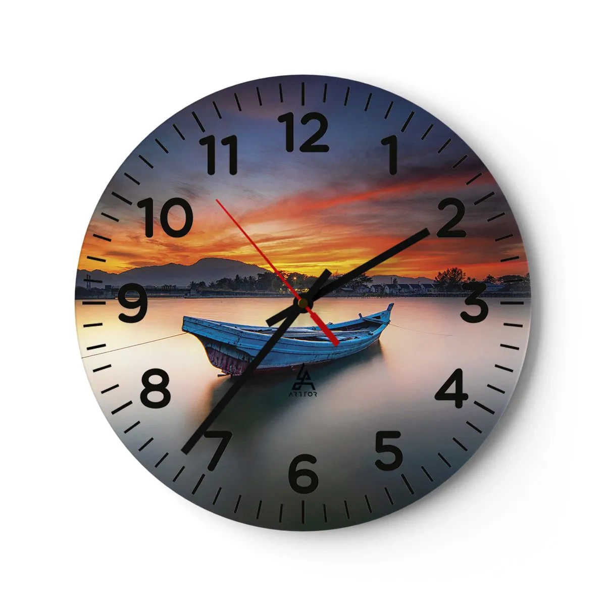 Wandklok - Klok - Een goede nacht komt eraan - 40x40 cm