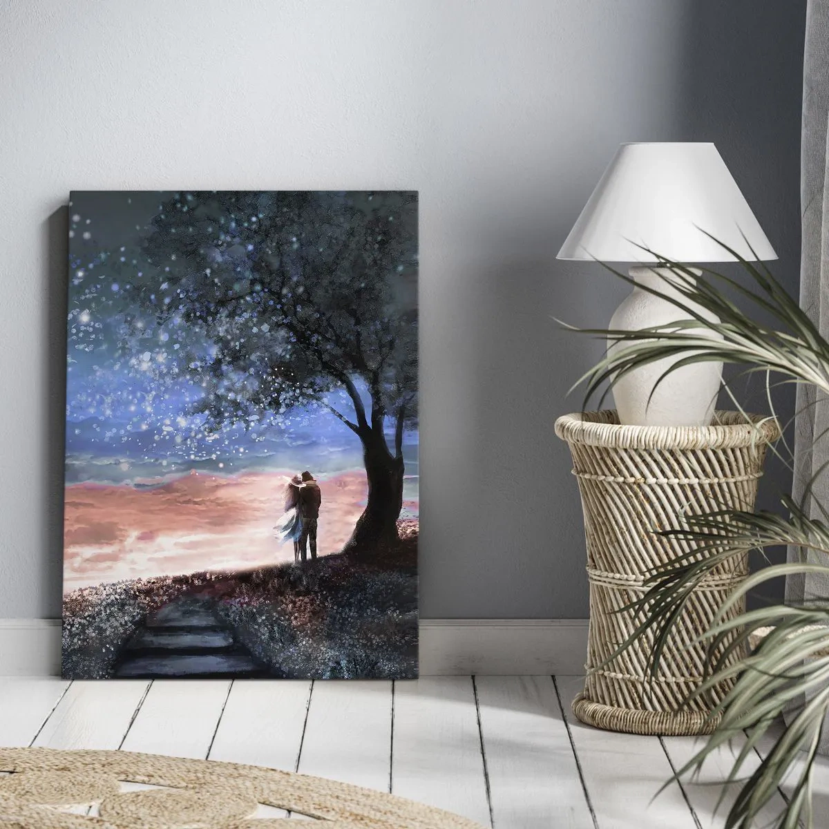 Schilderen op canvas - Een sterrenspektakel - 50x70 cm