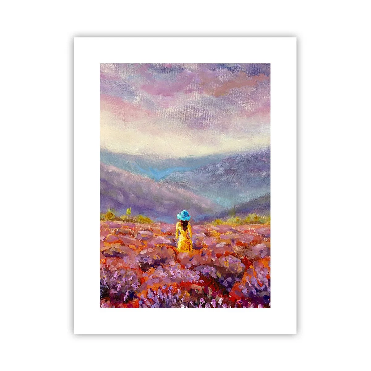 Poster - In een lavendelwereld - 30x40 cm