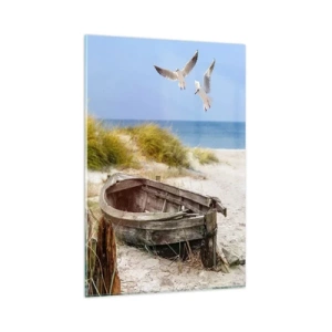 Schilderen op glas - Badend in de wind - 80x120 cm