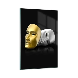 Schilderen op glas - Het leven is theater - 80x120 cm