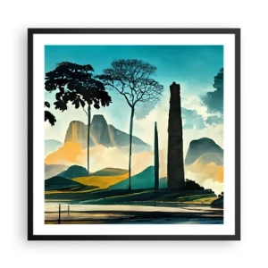 Poster in een zwarte lijst - Nog hoger en hoger - 60x60 cm