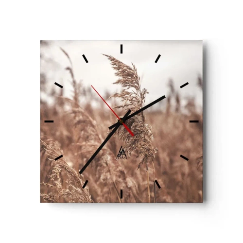 Wandklok - Klok - Het is al herfst in de velden - 40x40 cm