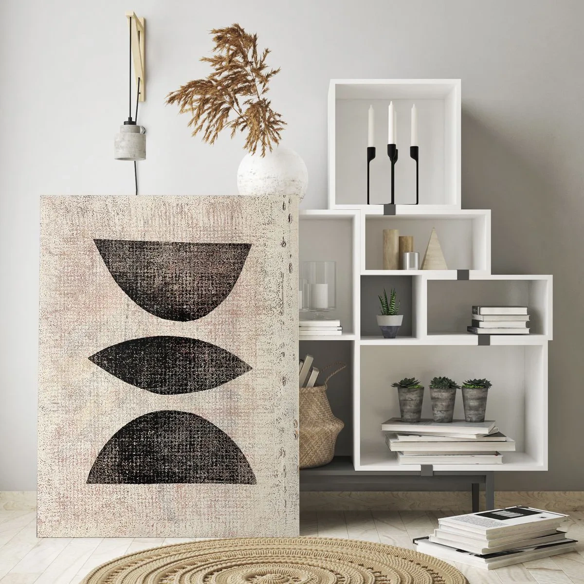 Schilderen op glas - etnische abstractie - 70x100 cm