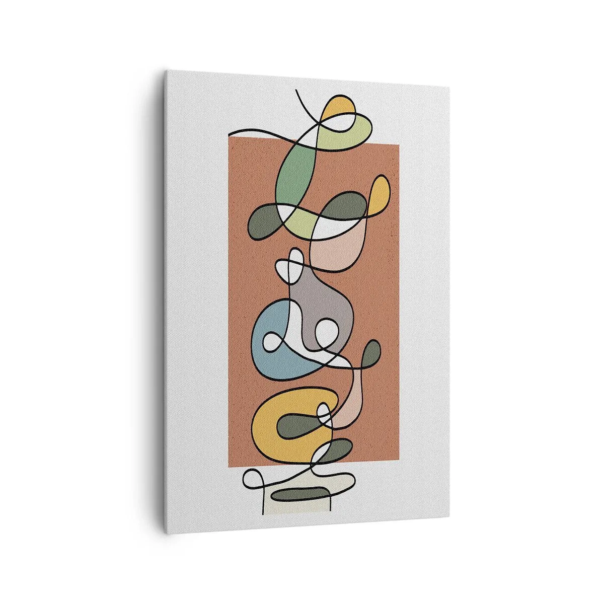 Schilderen op canvas - Abstractie: kleurrijke dans - 70x100 cm