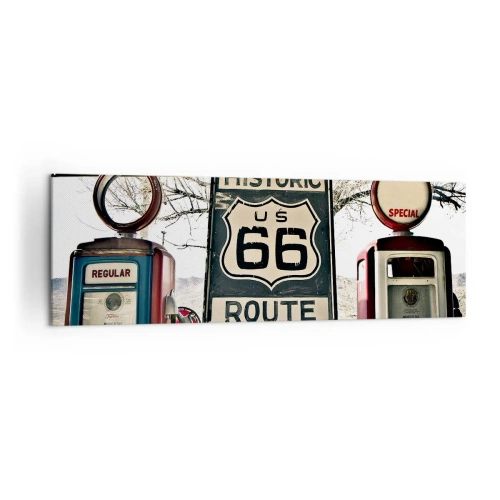 Schilderen op canvas - Amerikaanse retro reis - 160x50 cm