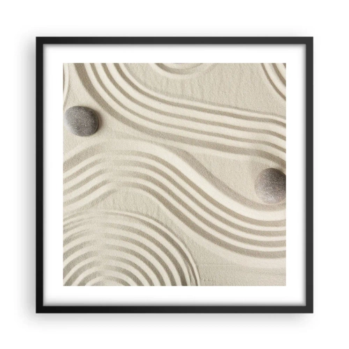 Poster in een zwarte lijst - Een vleugje warmte - 50x50 cm