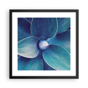 Poster in een zwarte lijst - Blauw uit de lucht - 40x40 cm