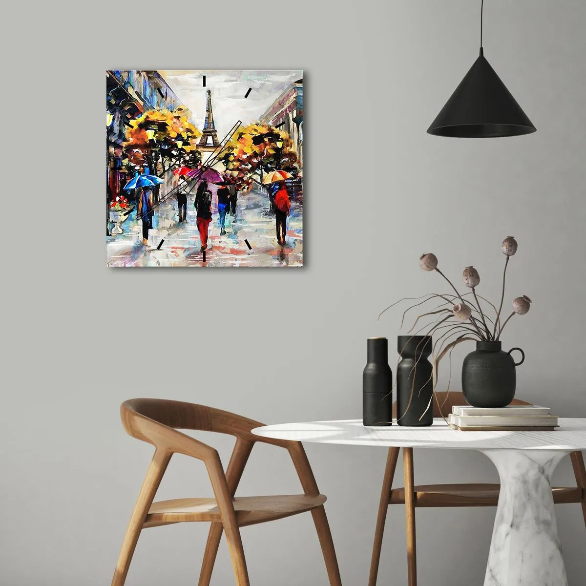 Wandklok - Klok - Vooral mooi in de herfst - 30x30 cm