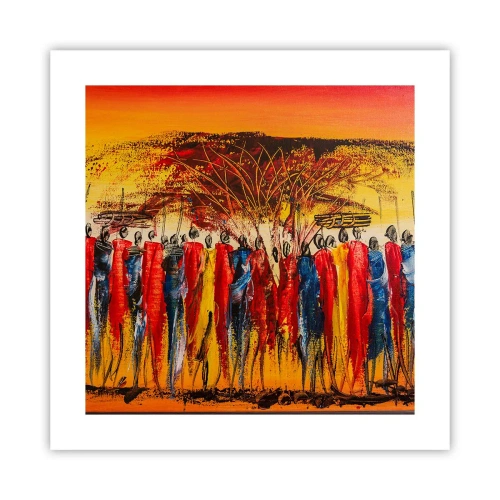 Poster - Daar, daar, daar gaan ze - 40x40 cm