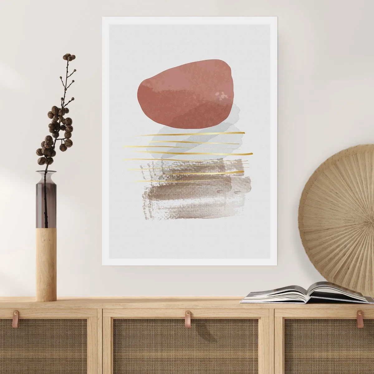Poster - Abstracte zuilengalerij - 50x70 cm