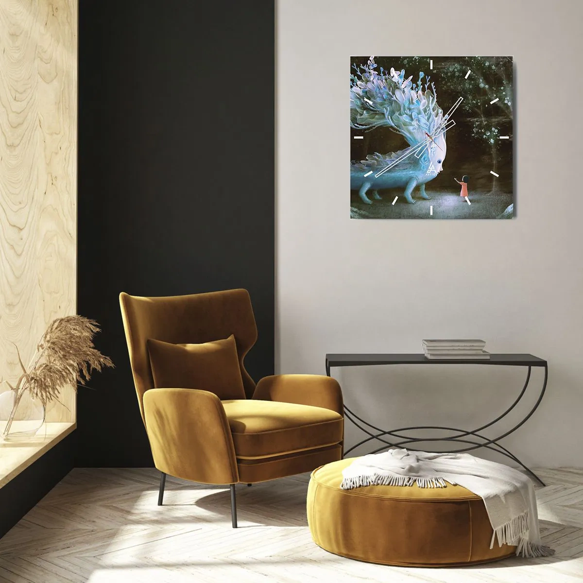 Wandklok - Klok - Fantastische ontmoeting - 40x40 cm