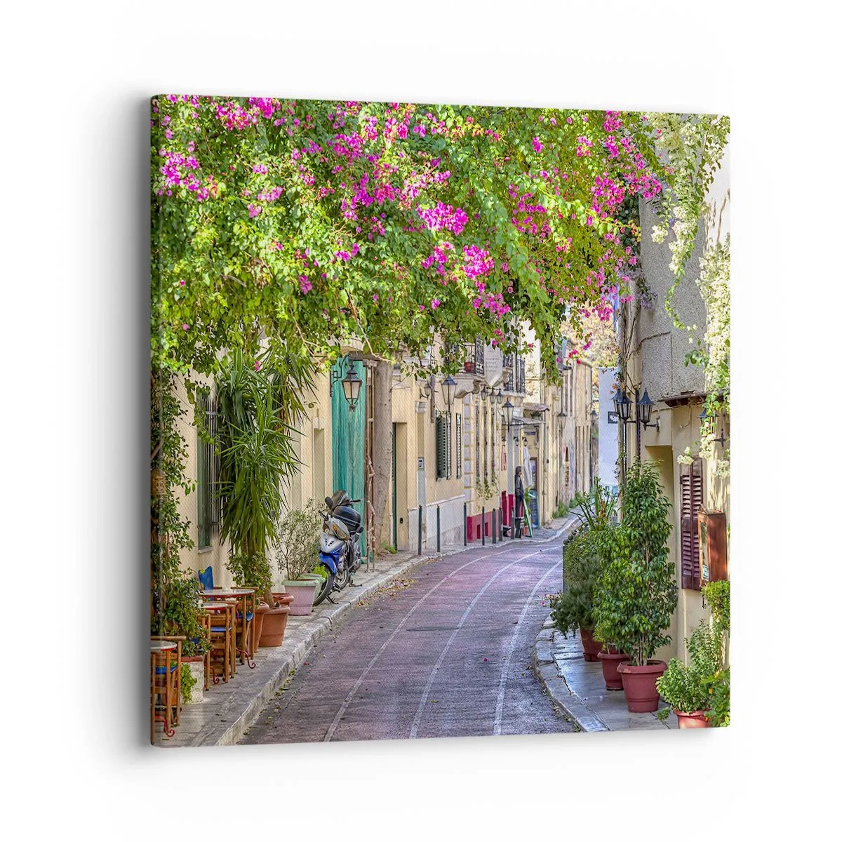 Schilderen op canvas - Bloeiende steeg - 40x40 cm