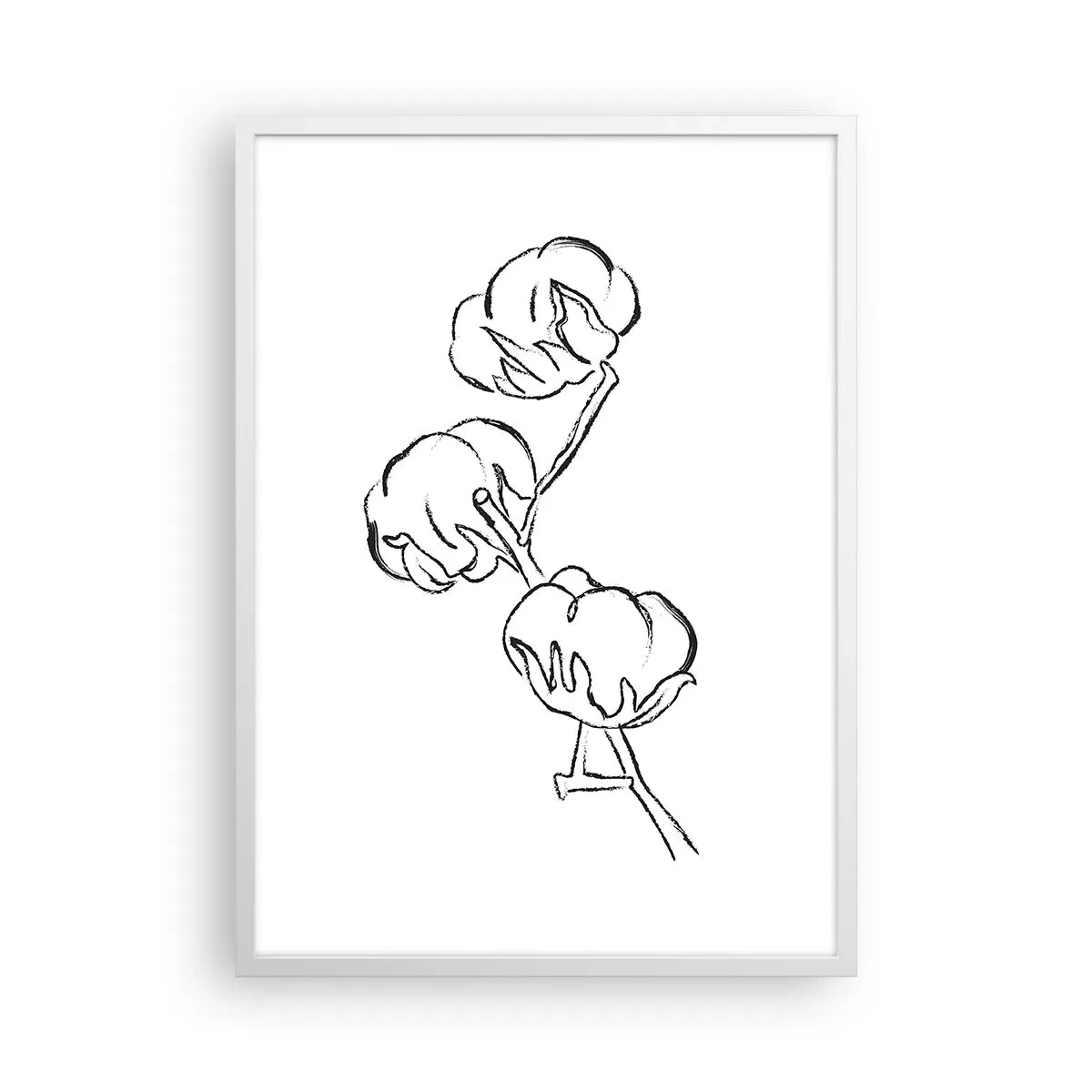Poster in een witte lijst - Katoen dons - 50x70 cm