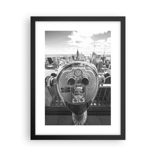 Poster in een zwarte lijst - Stad boven de steden - 30x40 cm