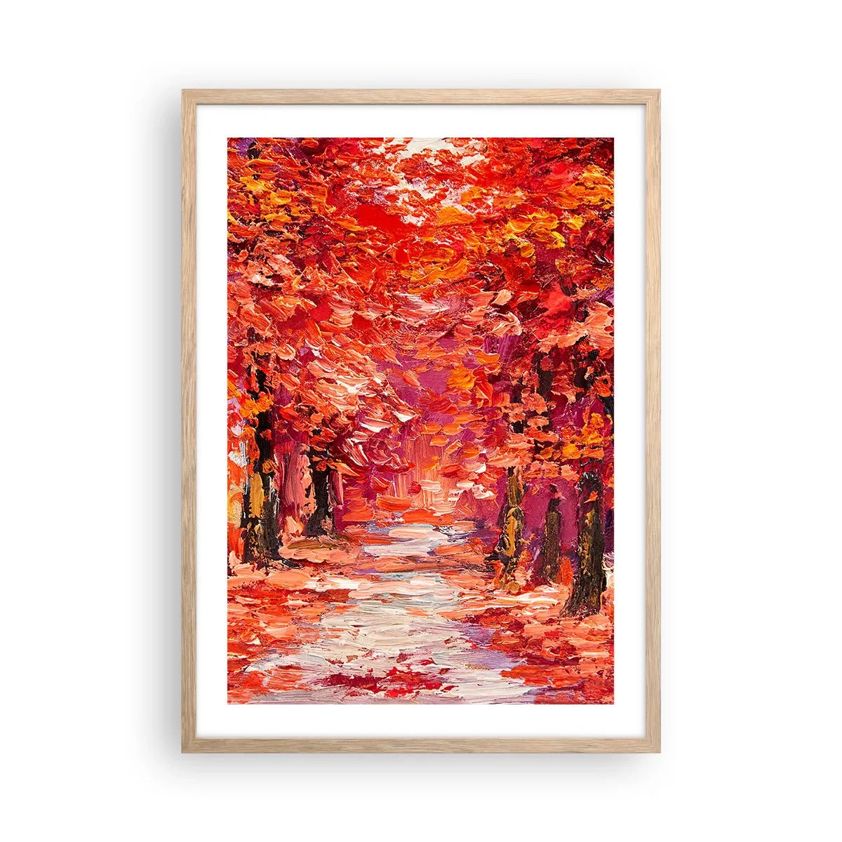 Een poster in een licht eiken lijst - Herfst impressie - 50x70 cm