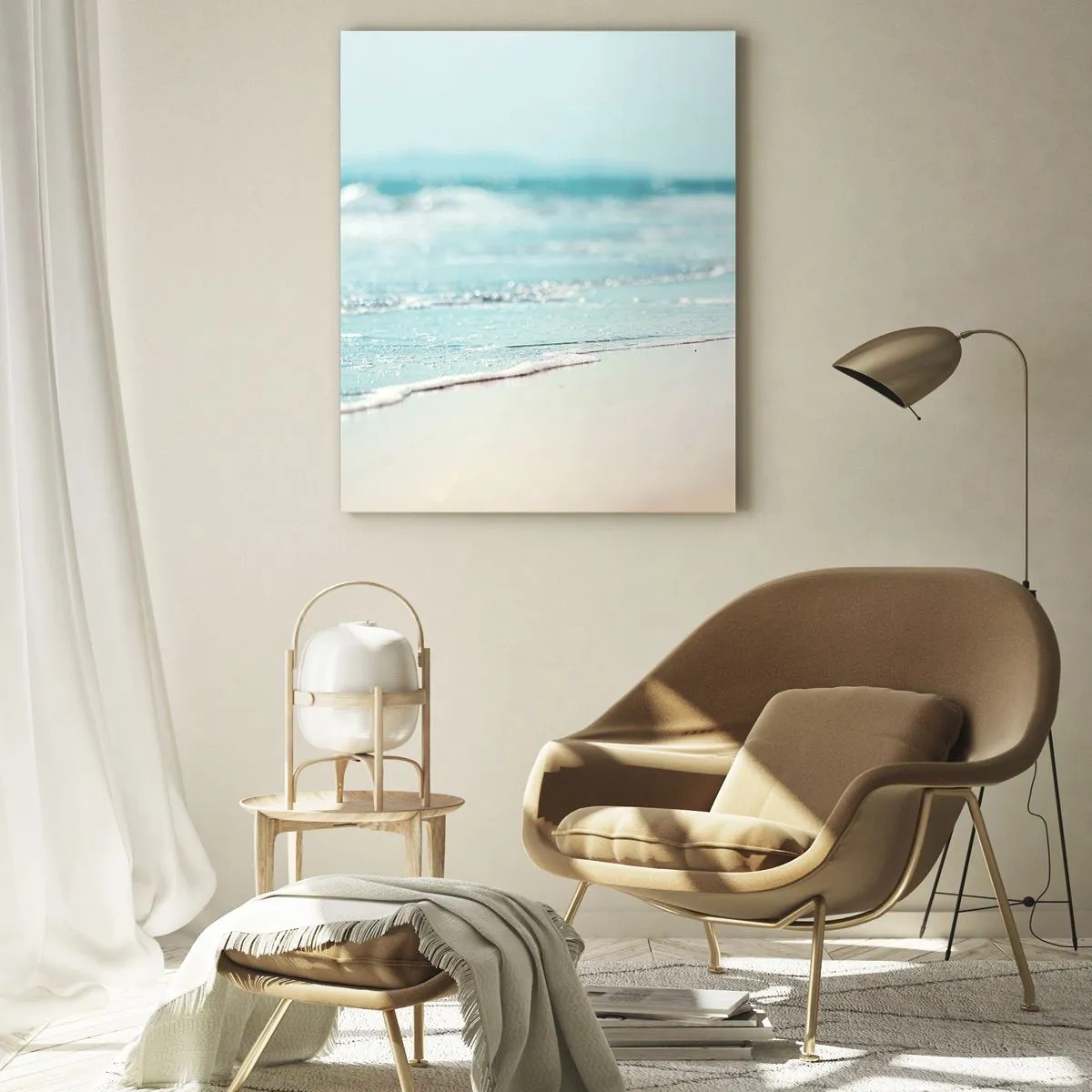 Schilderen op glas - Warmte en geluid - 70x100 cm
