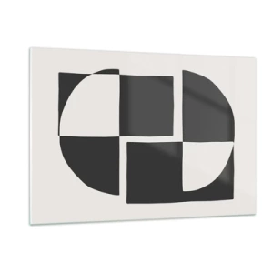 Schilderen op glas - Antithese - synthese - 120x80 cm