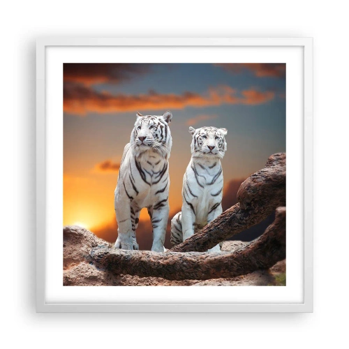 Poster in een witte lijst - Net als in Narnia - 50x50 cm