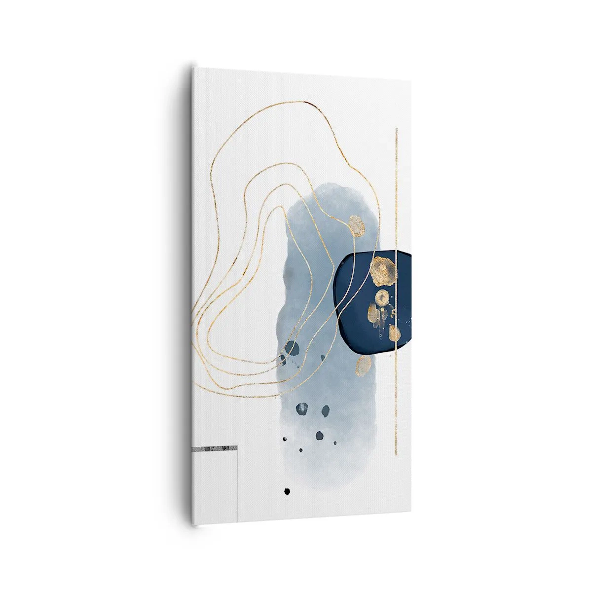 Schilderen op canvas - Blauw en goud fantasie - 65x120 cm