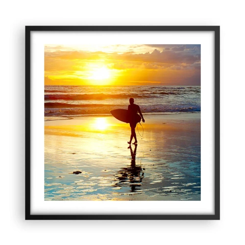 Poster in een zwarte lijst - De terugkeer van de krijger - 50x50 cm