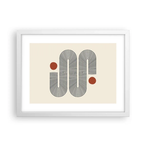 Poster in een witte lijst - Van het begin tot het eind - 40x30 cm