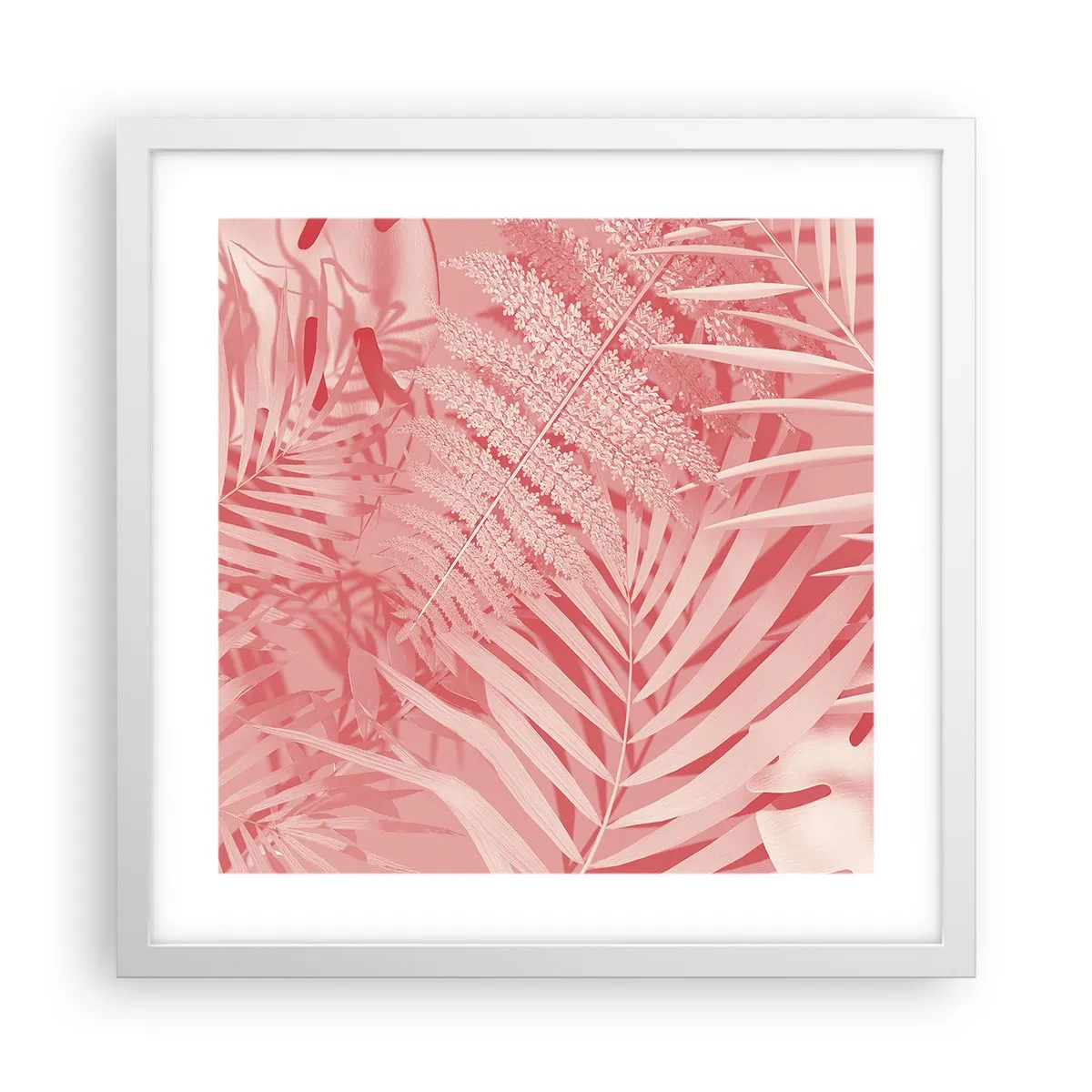 Poster in een witte lijst - Roze concept - 40x40 cm