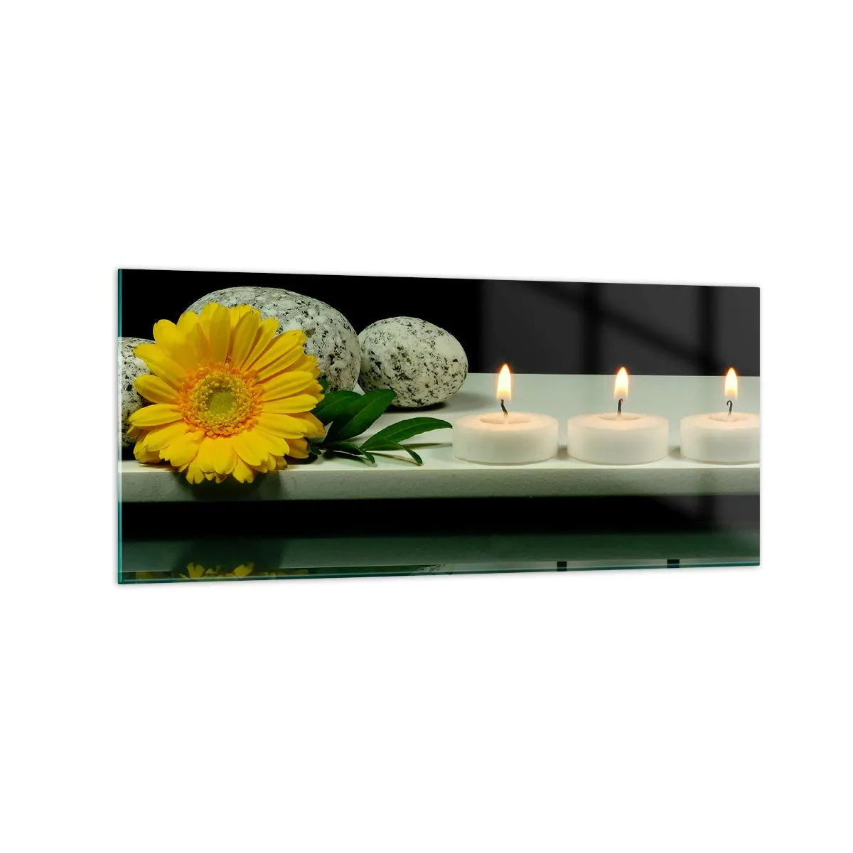 Schilderen op glas - Zintuigen kalmeren - 120x50 cm