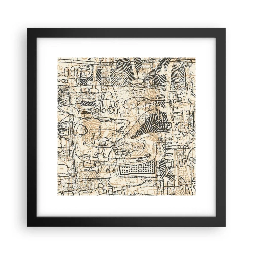 Poster in een zwarte lijst - Het wacht om te worden gedecodeerd - 30x30 cm