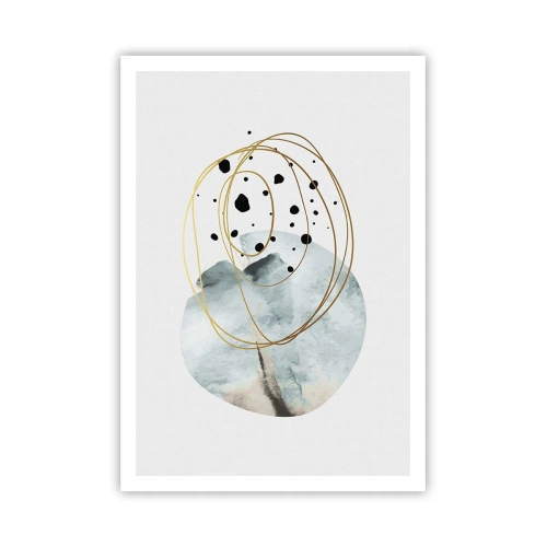 Poster - Omarmd door de ruimte - 70x100 cm