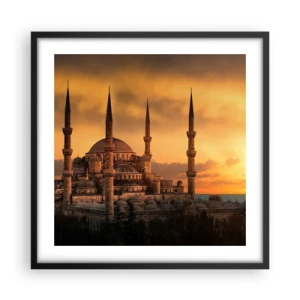 Poster in een zwarte lijst - God is geweldig - 50x50 cm