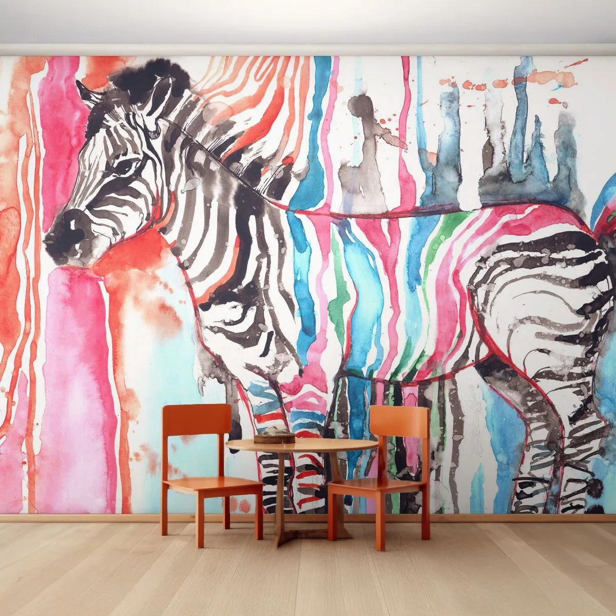 Zelfklevend Fotobehang Deluxe Sticker - Zorgeloze grap van de natuur - Abstractie, Ribben, Grafisch - 250x175 cm